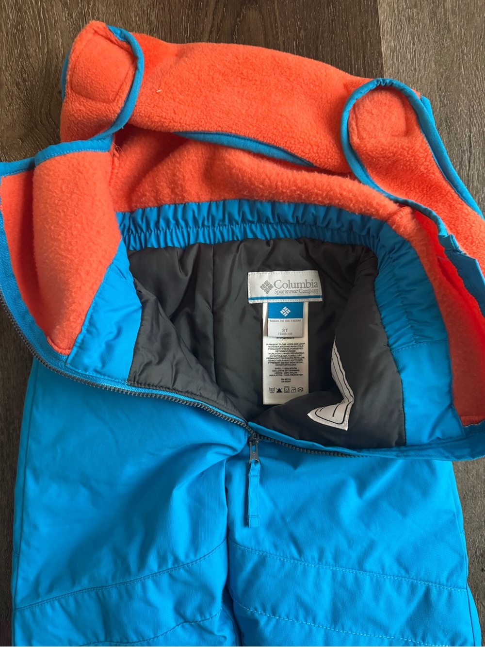 Columbia Children's Blue & Orange Winter Jacket and Snow Bib Set Size 3T - Picture 15 of 16